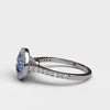 varitsa-jewellers - Single Halo 1.95ct Round Cut Sapphire Engagement Ring - 06GG60S